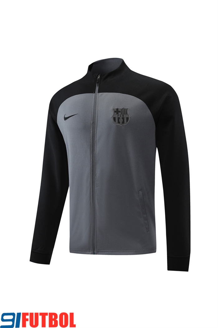 Fotos De Chandal Equipos De Futbol Chaqueta Fc Barcelona Negro Gris