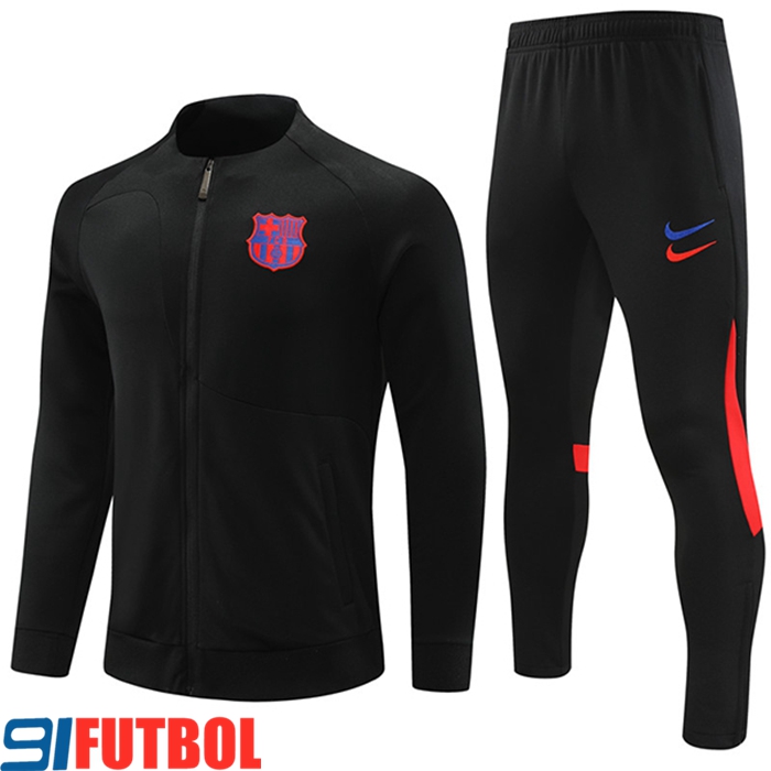 Dise Ar Chandal Equipos De Futbol Chaqueta Fc Barcelone Negro