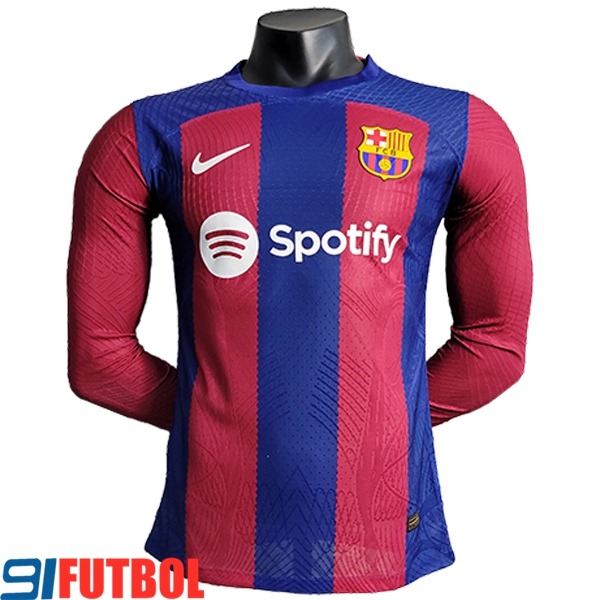 Hacer Camisetas De Futbol FC Barcellona Manga Larga Primera 2023/2024